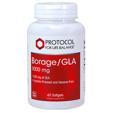 Borage / GLA 1000mg, 60 Softgel Capsules , Brand_Protocol for Life Balance Form_Softgels Requires Consultation Size_60 Softgel Capsules softgels