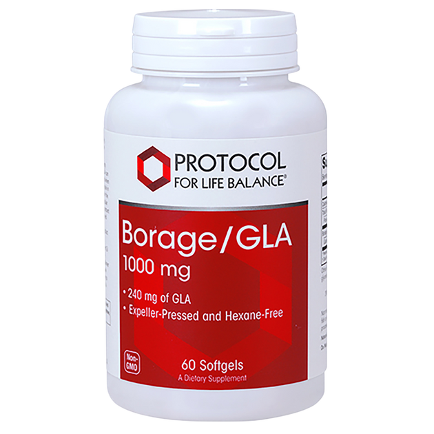 Borage / GLA 1000mg, 60 Softgel Capsules , Brand_Protocol for Life Balance Form_Softgels Requires Consultation Size_60 Softgel Capsules softgels