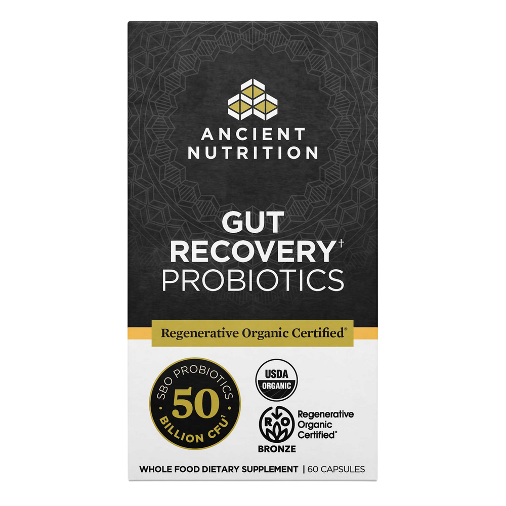 Ancient Nutrition Regenerative Organic Certified Gut Recovery Probiotics 50B - front