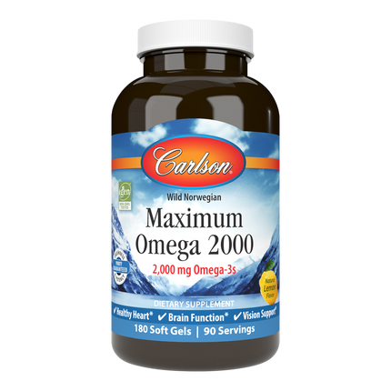 Maximum Omega 2000 (Bonus Bottle), 180 Softgels