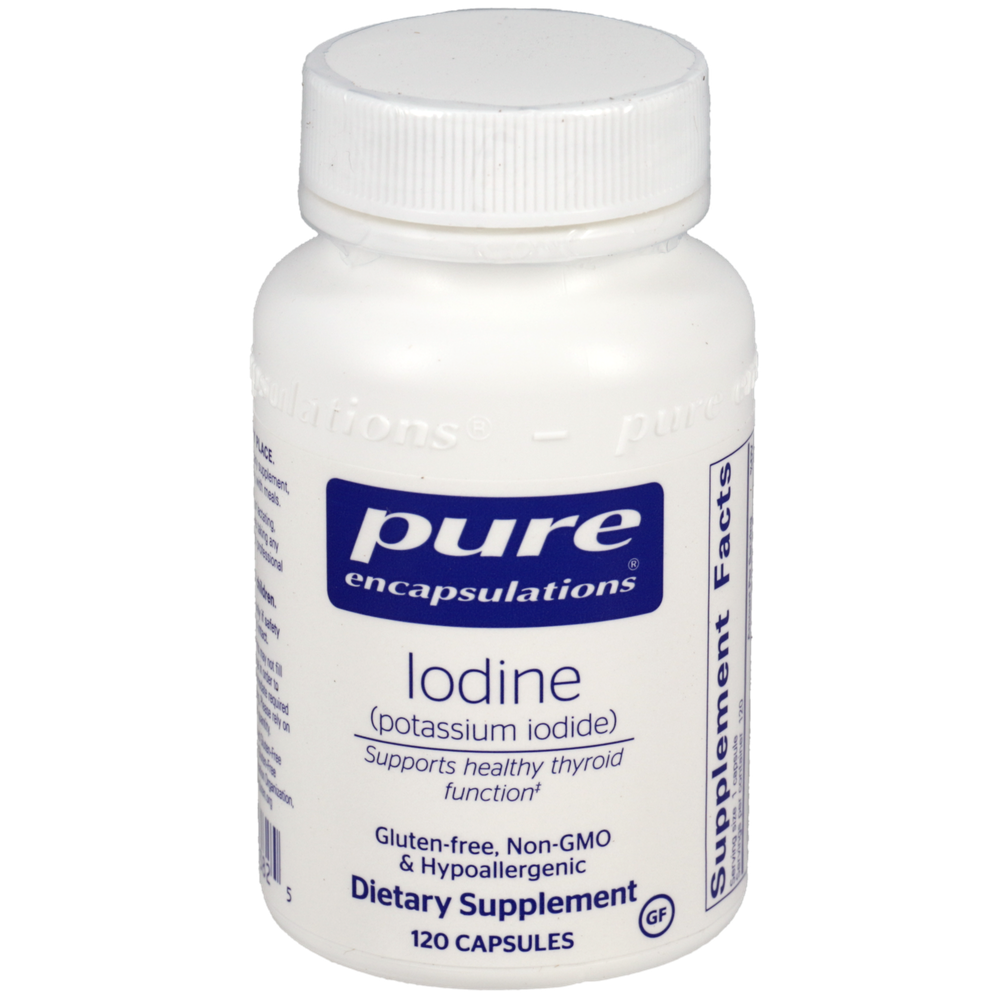 Iodine (potassium iodide), 120 Capsules , Brand_Pure Encapsulations caps Form_Capsules Not Emersons Size_120 Caps