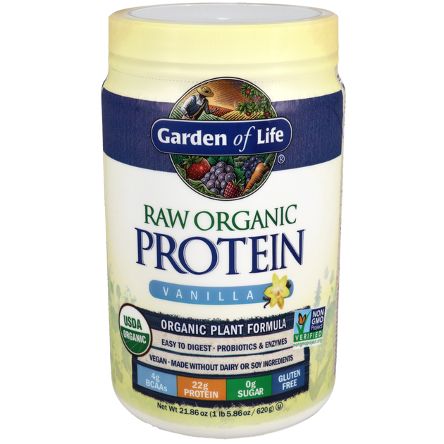 RAW Organic Protein - Real Raw Vanilla, 620 g