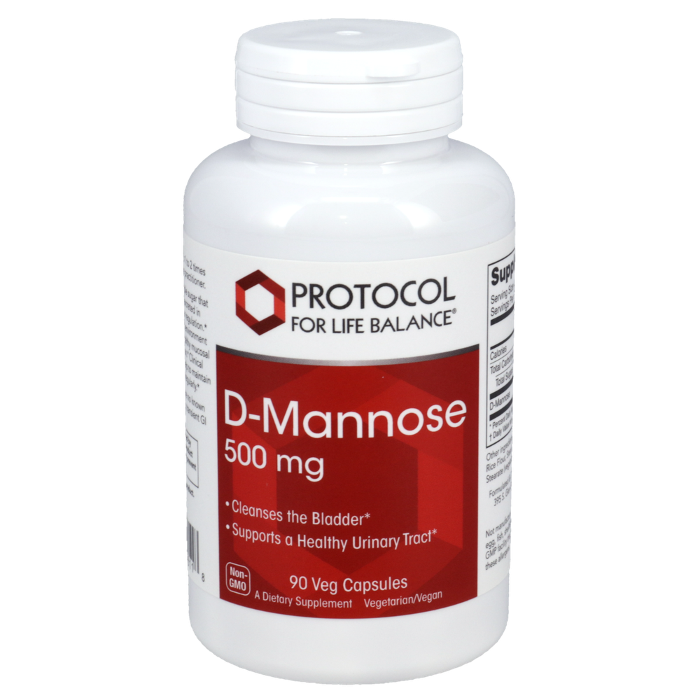 D-Mannose Powder, 500 mg, 90 Vegetarian Capsules , Brand_Protocol for Life Balance capsules Form_Capsules Form_Vegetarian Capsules Potency_500 mg Requires Consultation Size_90 Caps Size_90 Capsules