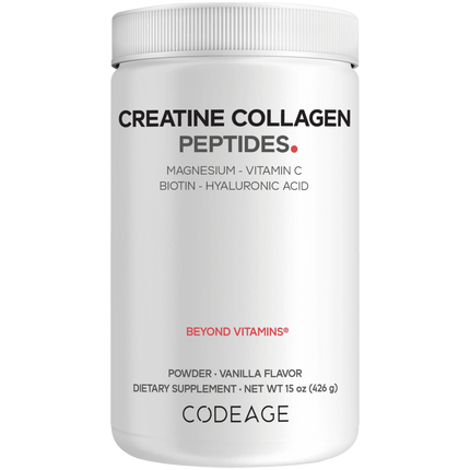 Creatine Collagen Peptides Powder, Vanilla, 426 g Powder
