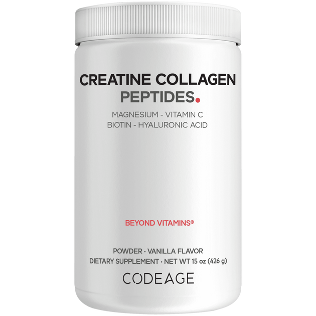 Creatine Collagen Peptides Powder, Vanilla, 426 g Powder