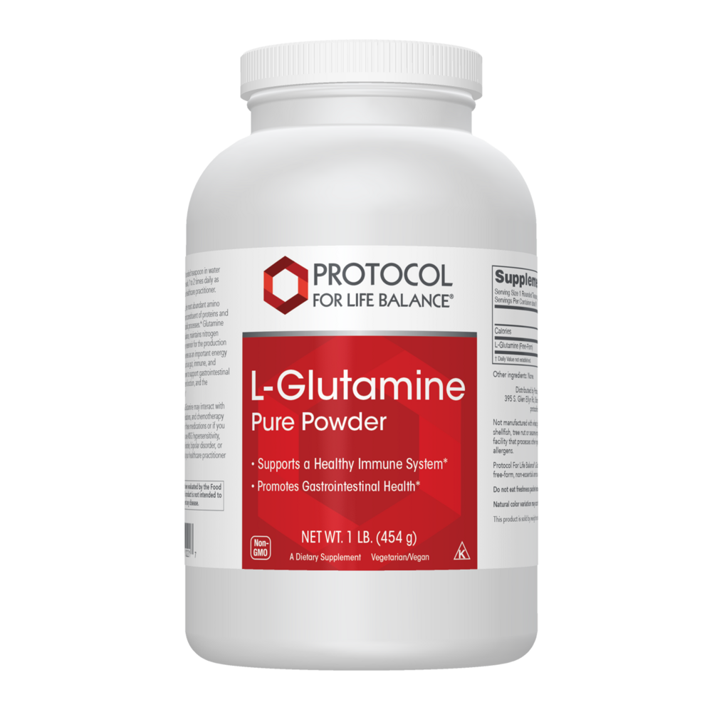L-Glutamine Powder, 454 Grams , Brand_Protocol for Life Balance Form_Powder powder Requires Consultation Size_454 Grams