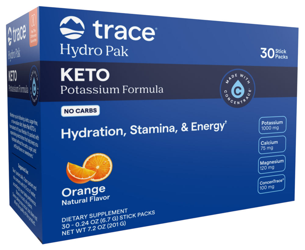 Hydro Pak Keto Potassium Formula Stick Packs, Orange, 30 Stick Packs