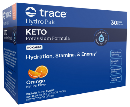Hydro Pak Keto Potassium Formula Stick Packs, Orange, 30 Stick Packs