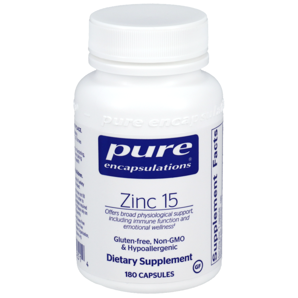 Zinc 15, 180 Capsules , Brand_Pure Encapsulations Form_Capsules Requires Consultation Size_180 Capsules