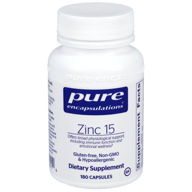 Zinc 15, 180 Capsules , Brand_Pure Encapsulations Form_Capsules Requires Consultation Size_180 Capsules