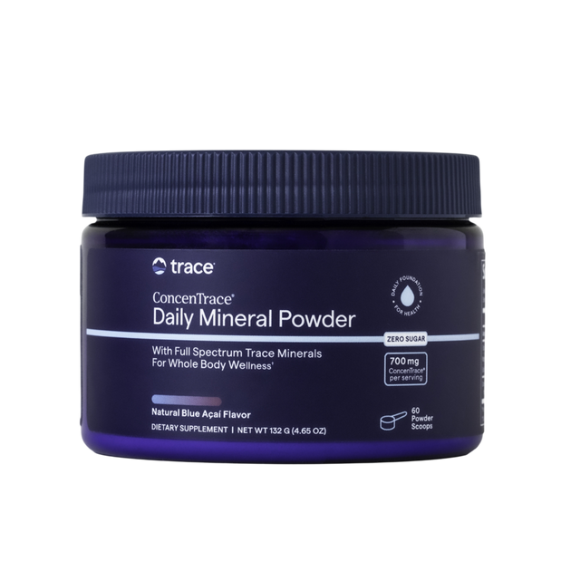ConcenTrace Daily Mineral Powder - Blue Acai, 132 g Powder , Brand_Trace Minerals Form_Powder Size_132 g