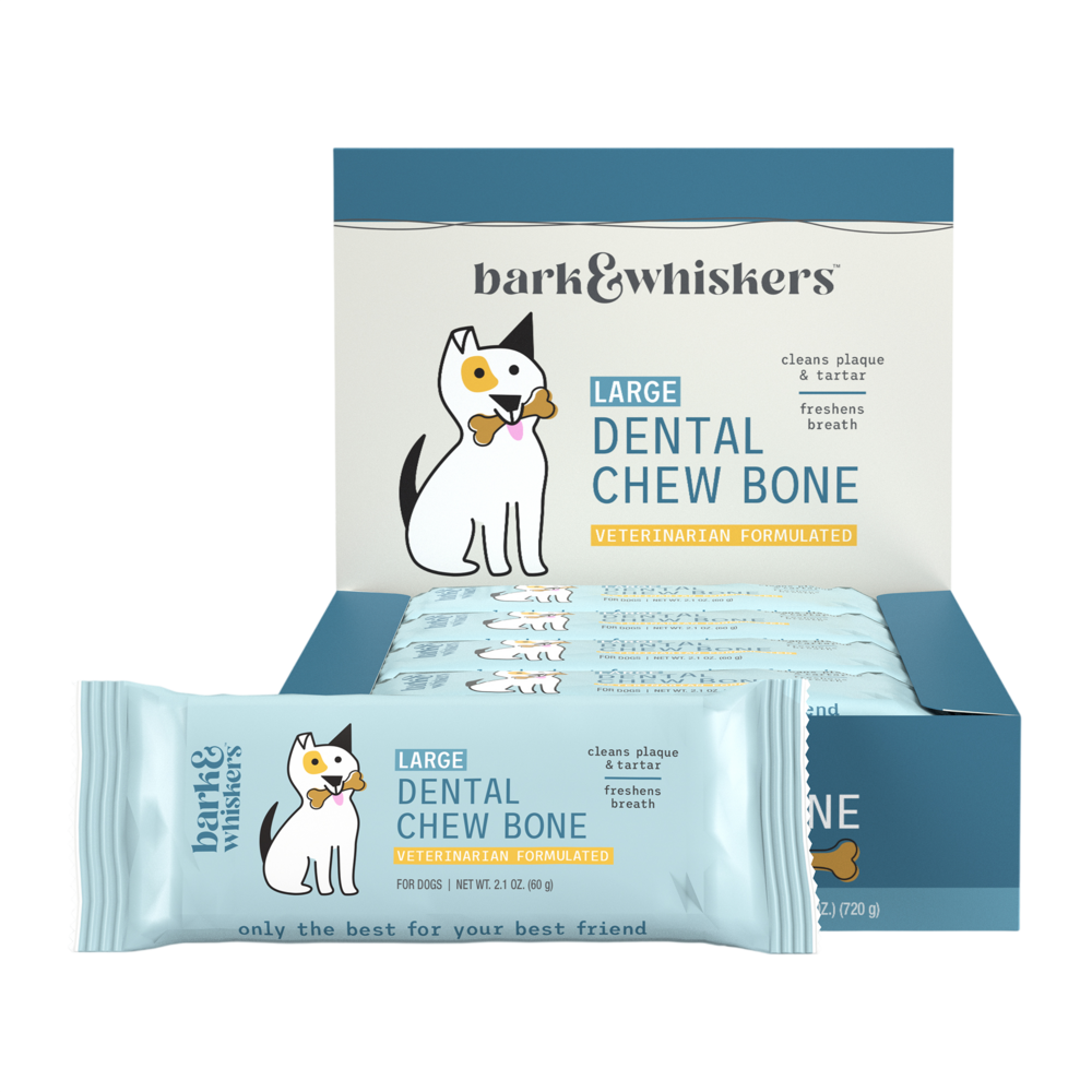 Dog Dental Chew Bones Large, 12 Chewable Tablets