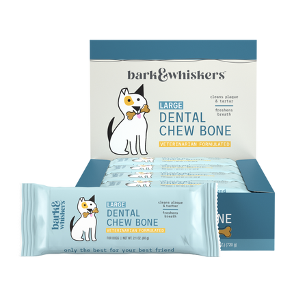 Dog Dental Chew Bones Large, 12 Chewable Tablets