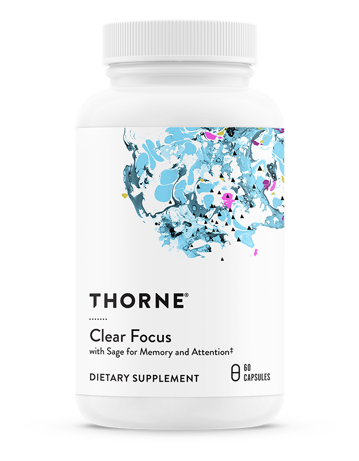 Clear Focus with Sage for Memory and Attention, 60 Capsules , Brand_Thorne Research Form_Capsules Size_60 Capsules