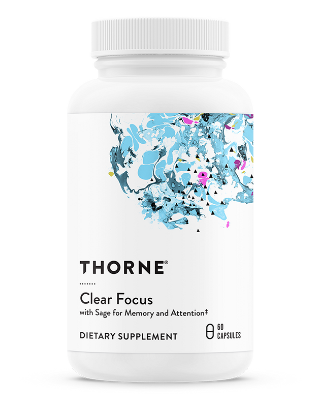 Clear Focus with Sage for Memory and Attention, 60 Capsules , Brand_Thorne Research Form_Capsules Size_60 Capsules