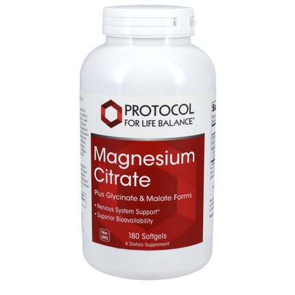Magnesium Citrate Softgels, 180 Softgels , Brand_Protocol for Life Balance Form_Softgels Requires Consultation Size_180 Softgels softgels