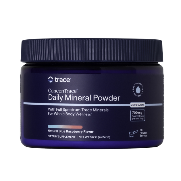 ConcenTrace Daily Mineral Powder - Blue Raspberry, 132 g Powder , Brand_Trace Minerals Form_Powder Size_132 g