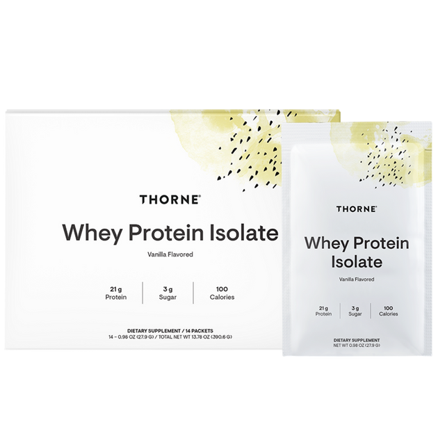 Whey Protein Isolate Vanilla Flavored, 14 Packets , Brand_Thorne Research Form_Packets Size_14 Packets