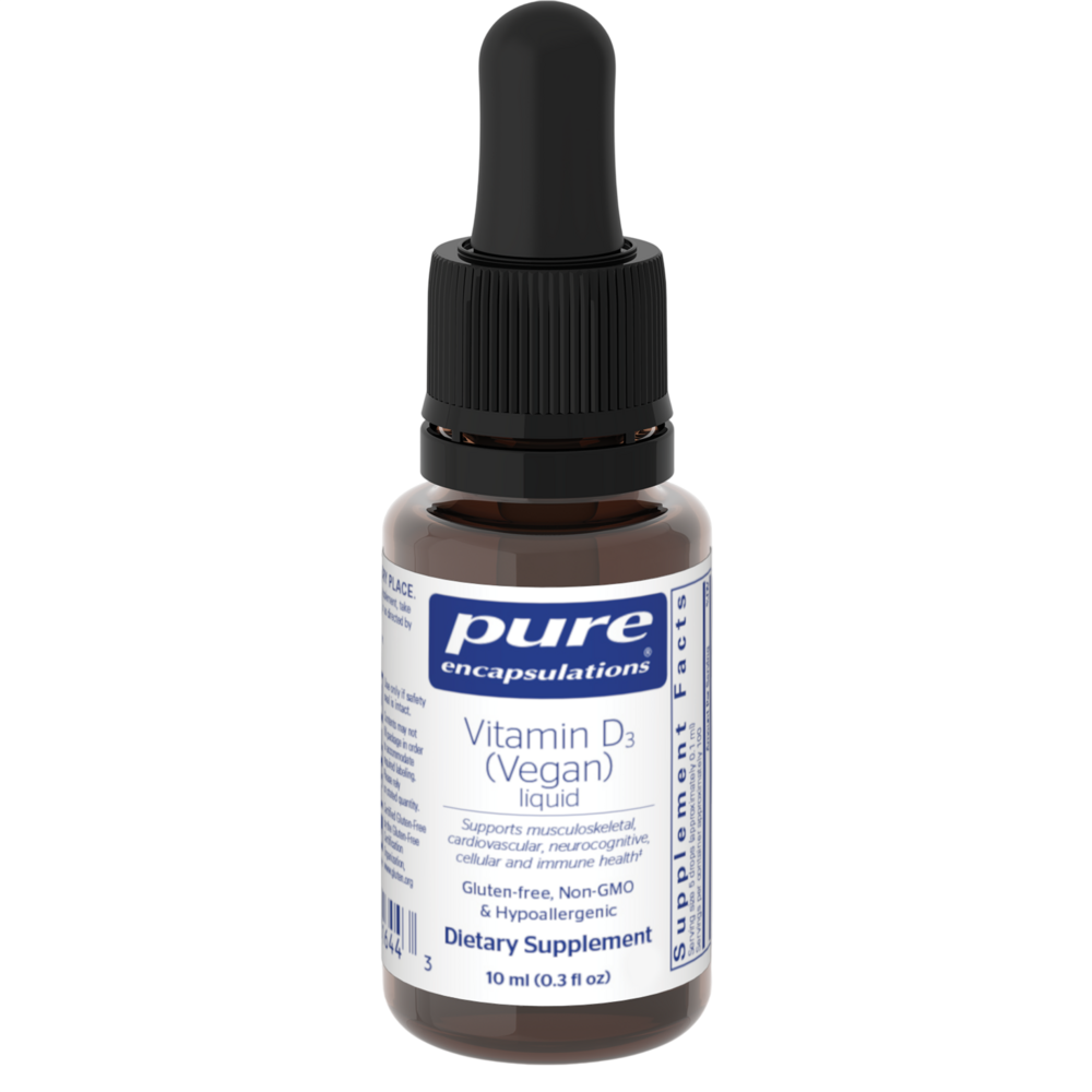 Vitamin D3 (Vegan) Liquid, 10 Milliliters , Brand_Pure Encapsulations Form_Liquid Requires Consultation Size_10 Milliliters