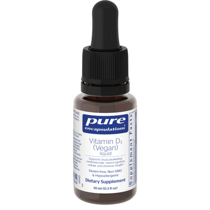 Vitamin D3 (Vegan) Liquid, 10 Milliliters , Brand_Pure Encapsulations Form_Liquid Requires Consultation Size_10 Milliliters