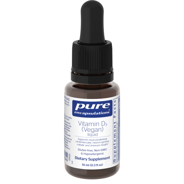 Vitamin D3 (Vegan) Liquid, 10 Milliliters , Brand_Pure Encapsulations Form_Liquid Requires Consultation Size_10 Milliliters
