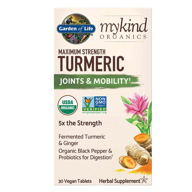 mykind Organics Maximum Strength Turmeric Joints & Mobility, 30 Tablets