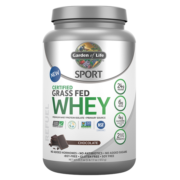 SPORT Grass Fed Whey Protein - Chocolate, 672 g