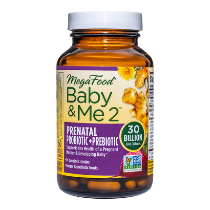 Baby & Me 2™ Prenatal Probiotic + Prebiotic, 60 Capsules