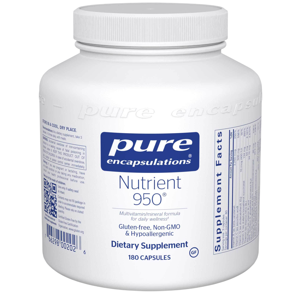 Nutrient 950, 180 Capsules , Brand_Pure Encapsulations caps Form_Capsules Not Emersons Size_180 Caps