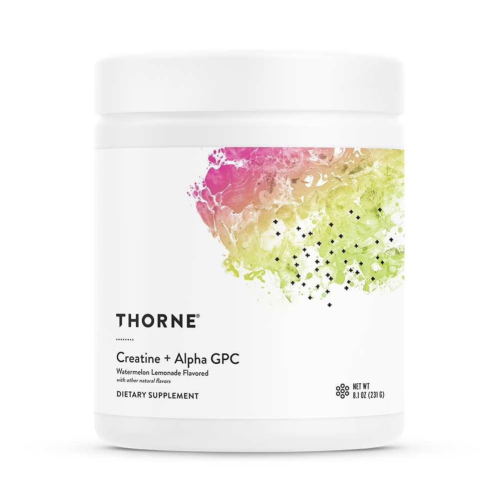 Creatine + Alpha GPC (Watermelon Lemonade Flavored), 231 g Powder , Brand_Thorne Research Form_Powder Size_231 g