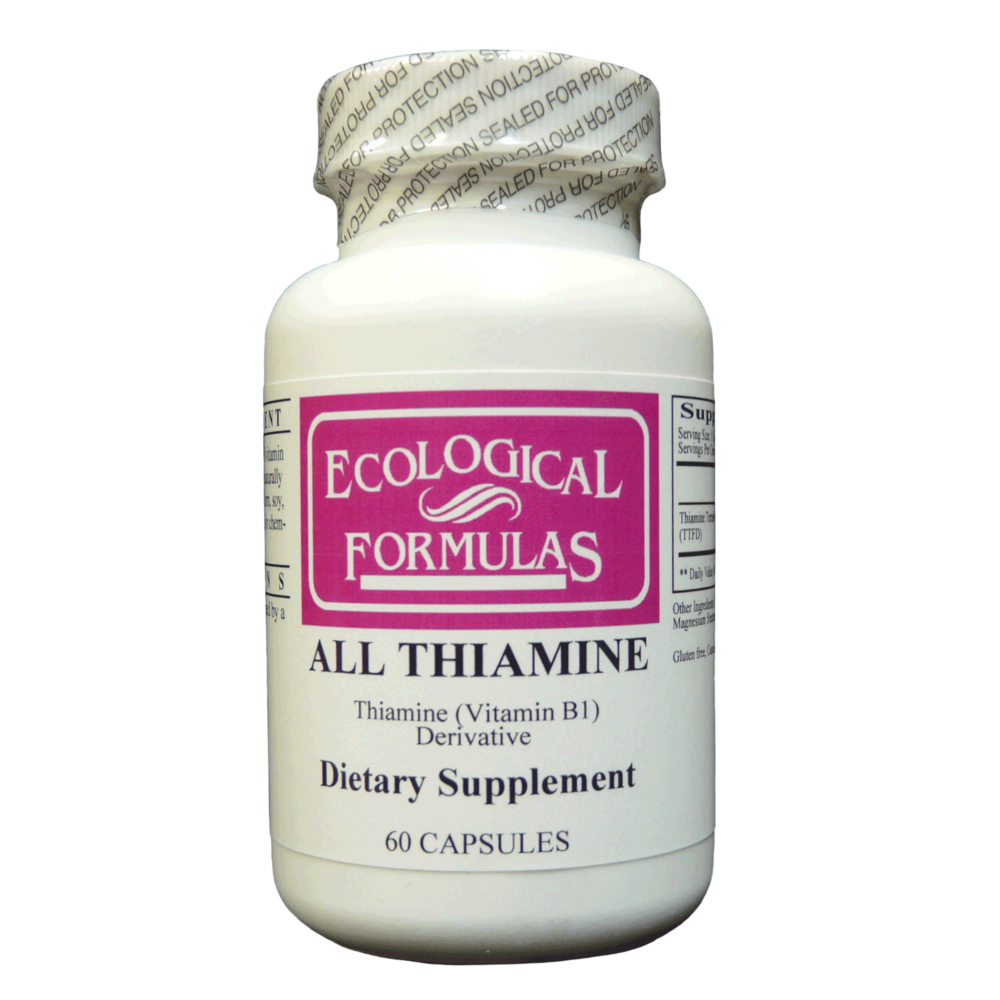 All Thiamine (fat soluble B1 - TTFD, 50mg capsule), 60 Capsules