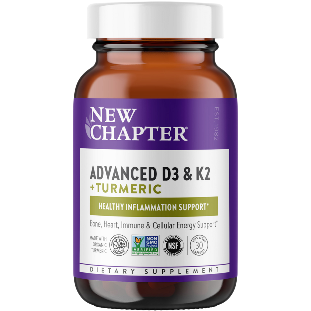 Advanced D3 & K2 + Turmeric, 30 capsules