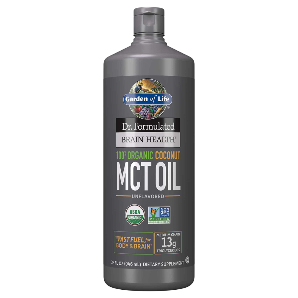 Dr. Formulated Brain Health 100% Organic Coconut MCT Oil, 946 mL