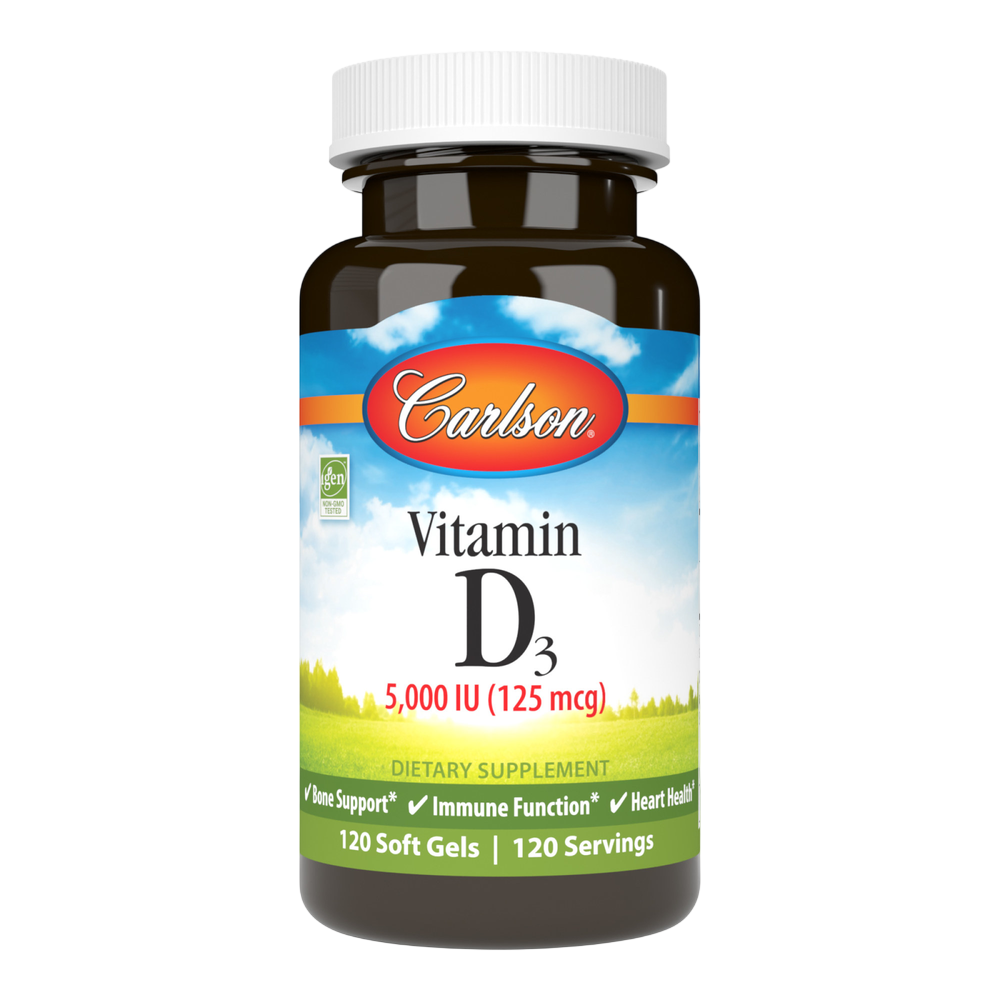 Vitamin D3, 125 mcg, 120 softgels