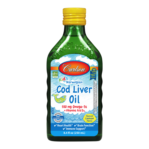 Kids Cod Liver Oil Lemon, 250 mL Liquid