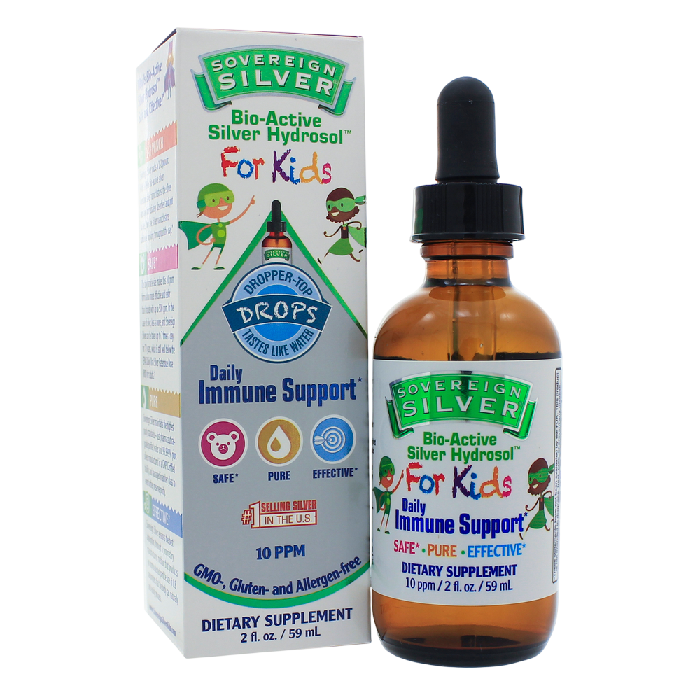 Bio-Active Silver Hydrosol™ for Kids, 10 ppm, Dropper, 2 Fl Oz (59 mL) Liquid — front