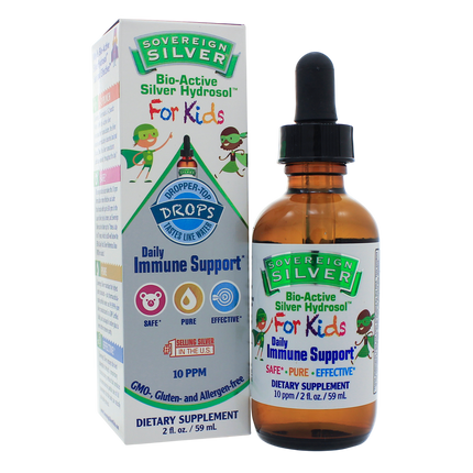 Bio-Active Silver Hydrosol™ for Kids, 10 ppm, Dropper, 2 Fl Oz (59 mL) Liquid — front