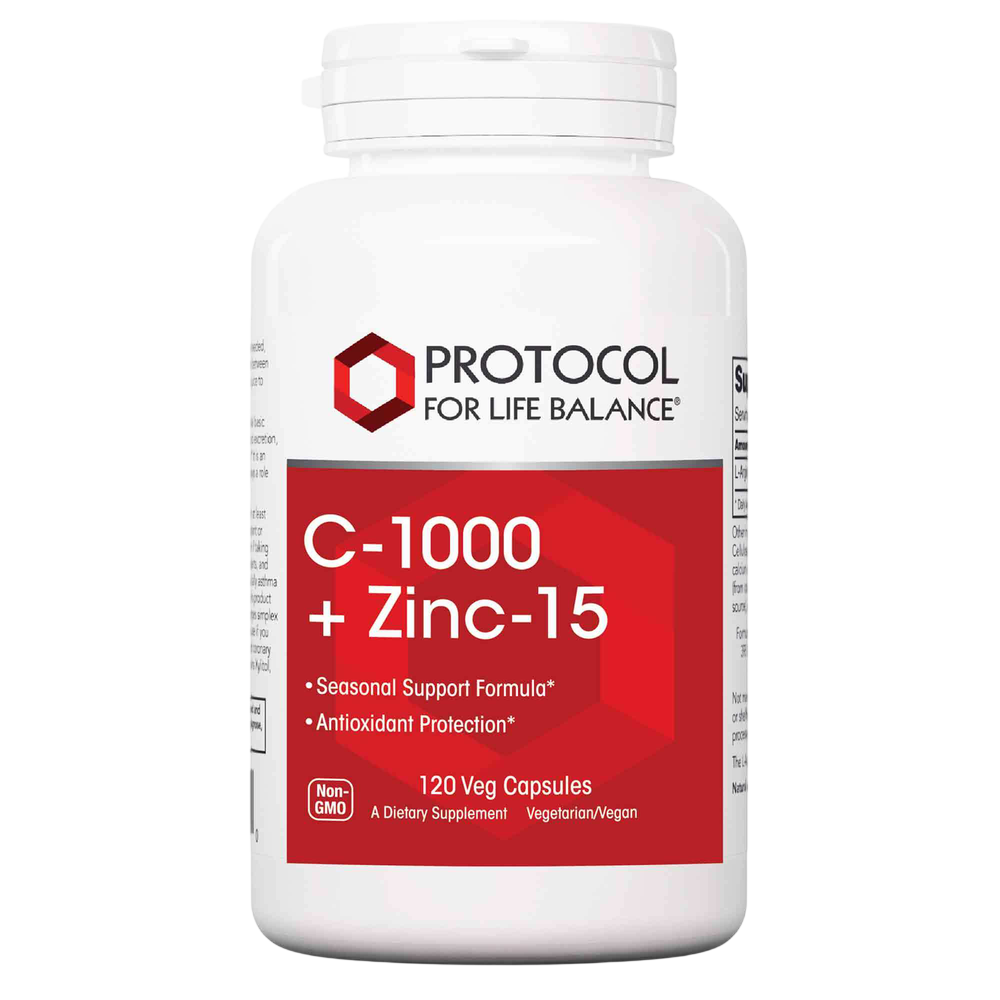 C-1000 + ZINC-15, 120 Capsules , Brand_Protocol for Life Balance capsules Form_Capsules Requires Consultation Size_120 Capsules