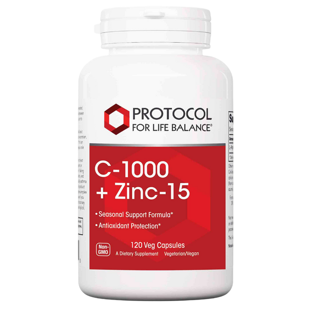C-1000 + ZINC-15, 120 Capsules , Brand_Protocol for Life Balance capsules Form_Capsules Requires Consultation Size_120 Capsules