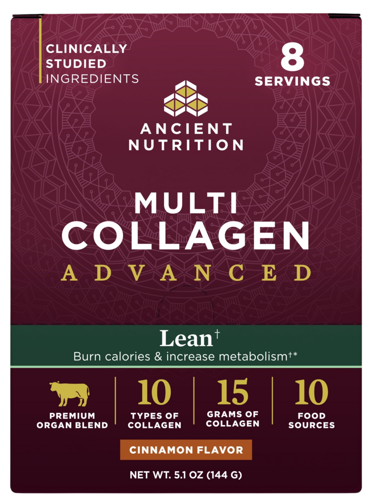 Ancient Nutrition Multi Collagen Advanced (Lean) - Cinnamon - front