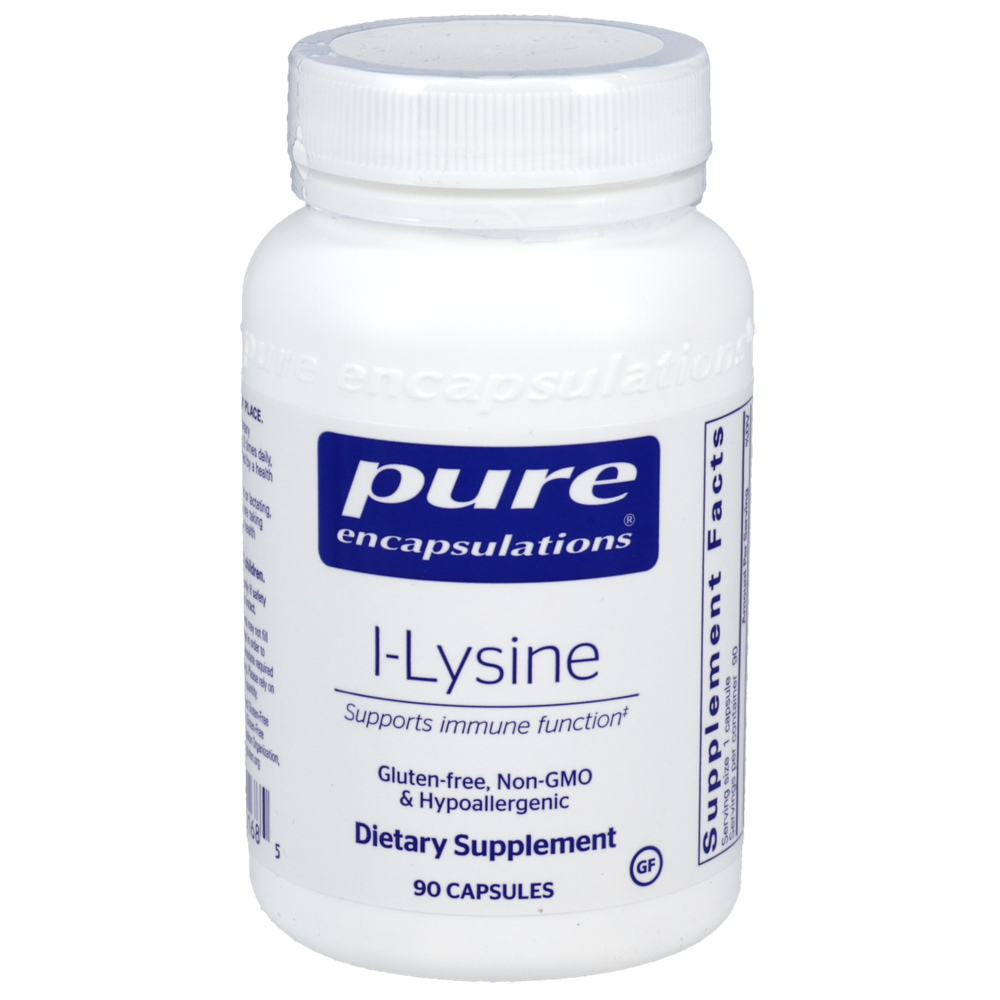 L-lysine, 500 mg, 90 Capsules , Brand_Pure Encapsulations caps