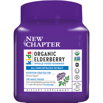 Kids Organic Elderberry Gummies, 30 gummies