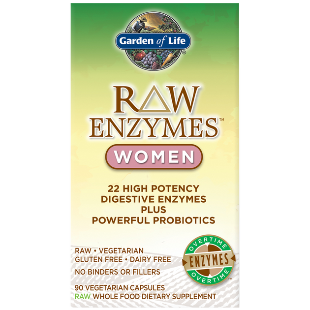 RAW Enzymes Women, 90 Capsules