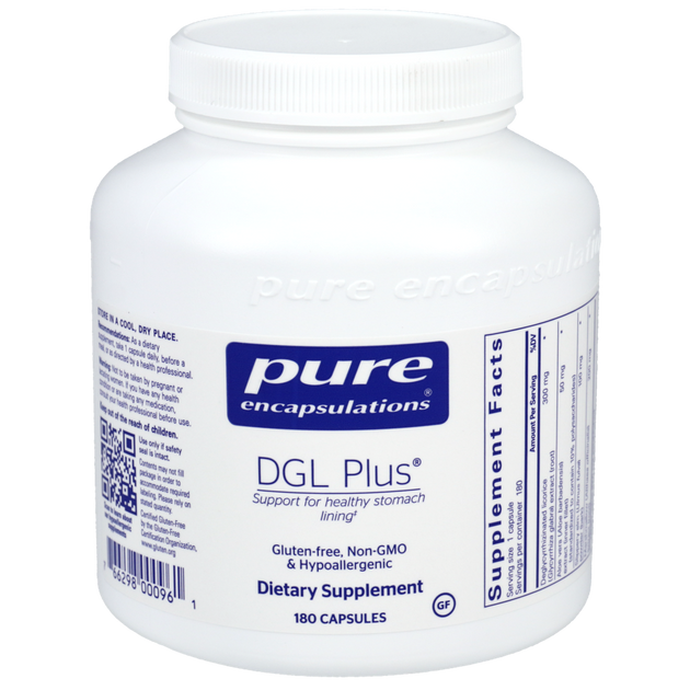 DGL Plus, 180 Capsules , Brand_Pure Encapsulations Form_Capsules Requires Consultation Size_180 Capsules