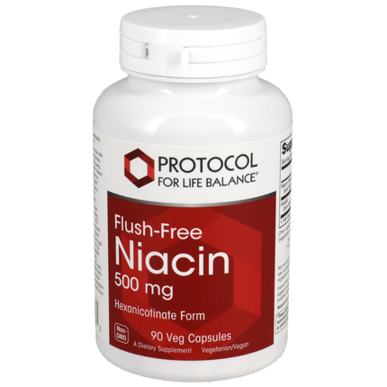 Flush-Free Niacin 500mg, 90 Capsules , Brand_Protocol for Life Balance capsules Form_Capsules Requires Consultation Size_90 Capsules