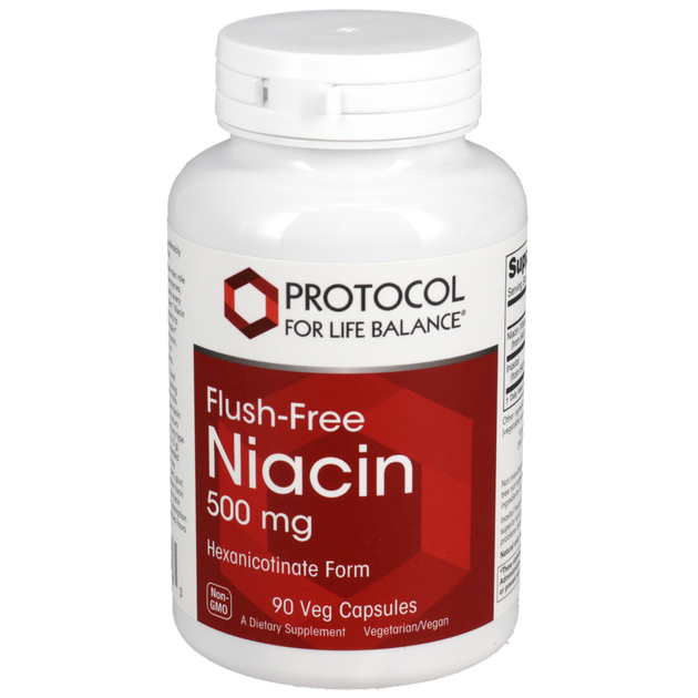 Flush-Free Niacin 500mg, 90 Capsules , Brand_Protocol for Life Balance capsules Form_Capsules Requires Consultation Size_90 Capsules