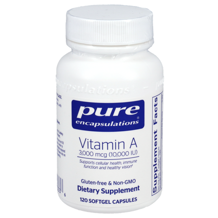 Vitamin A 3,000mcg (10,000IU), 120 Softgel Capsules , Brand_Pure Encapsulations Form_Softgels Requires Consultation Size_120 Softgel Capsules