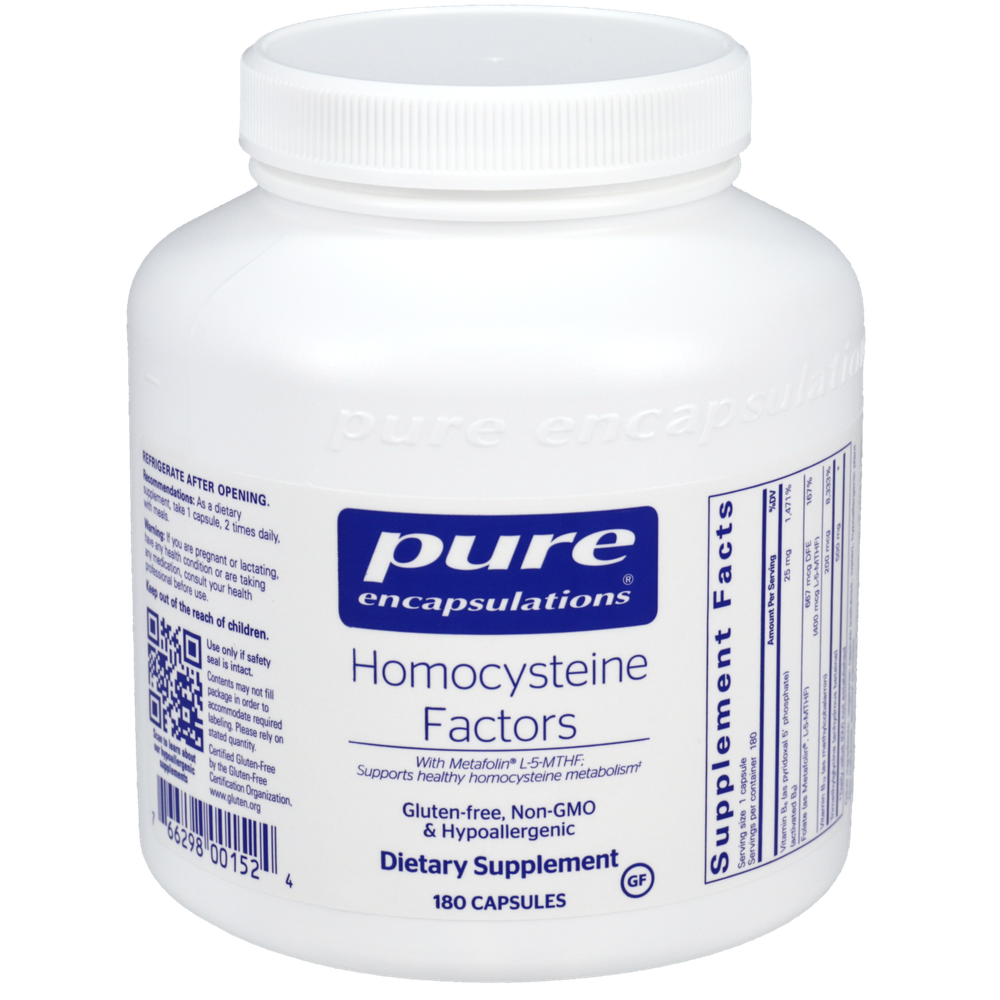 Homocysteine Factors with Metafolin® L-5-MTHF, 180 Capsules , Brand_Pure Encapsulations caps Emersons
