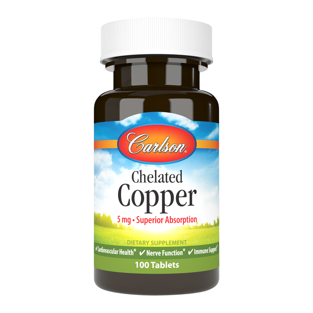 Chelated Copper, 100 Tablets