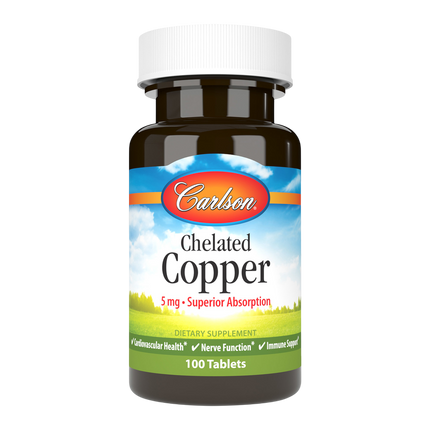 Chelated Copper, 100 Tablets